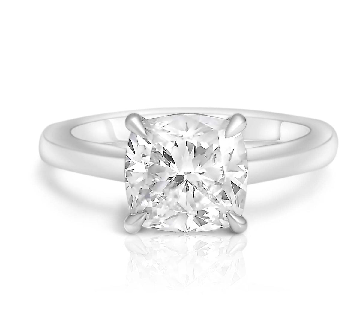 Cushion Cut Solitaire Engagement Rings