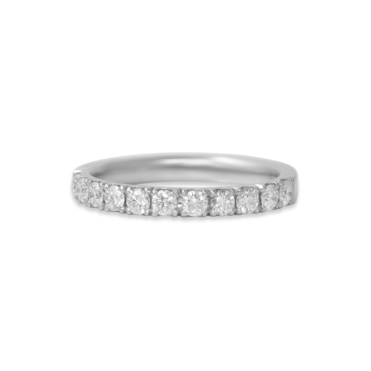 Lab Grown Round Diamond Half Eternity Ring