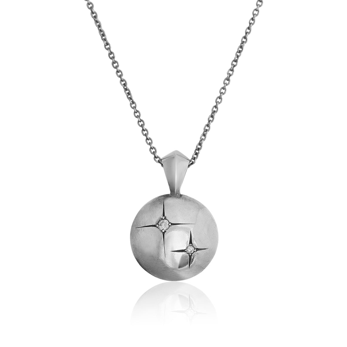 INTERSTELLAR TWIN  DIAMOND PENDANT