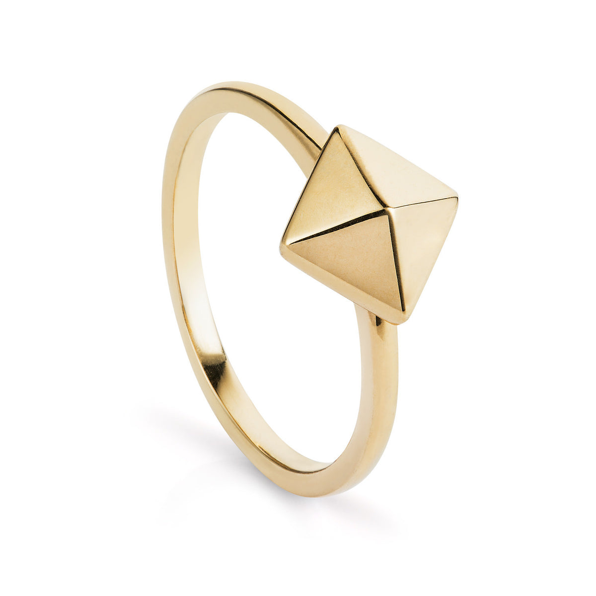 Gold Pyramid Ring-Rings-London Rocks Jewellery